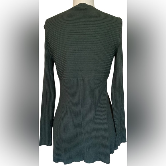 Style&co Petite Medium Dark Ivy Ribbed Pullover Sweater - Picture 3 of 3